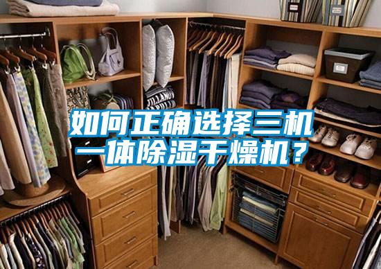 如何正確選擇三機一體除濕干燥機?