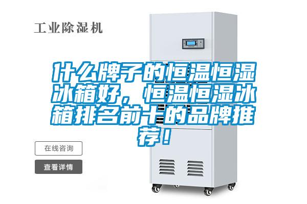 什么牌子的恒溫恒濕冰箱好，恒溫恒濕冰箱排名前十的品牌推薦！